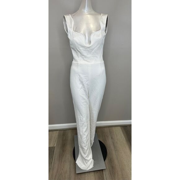 GALVAN Barcelona Sleeveless Flared Jumpsuit Size US10 $1895 - Picture 3 of 10